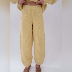 Baserange Mea Wool Sweatpants In Polv Yellow